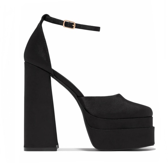 !! NEW !! Double Platform Block Ankle Strap Heels in Green - Picture 5 of 5